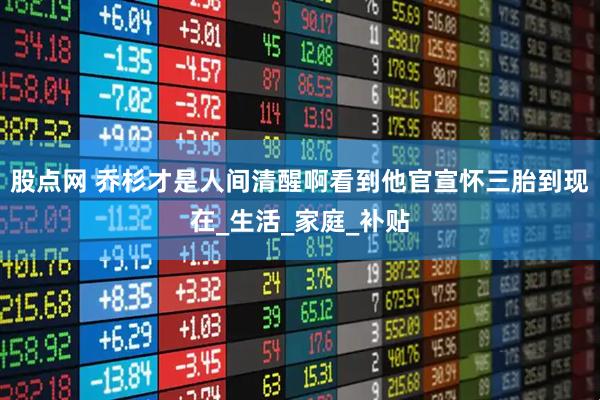 股点网 乔杉才是人间清醒啊看到他官宣怀三胎到现在_生活_家庭_补贴