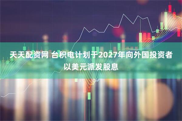 天天配资网 台积电计划于2027年向外国投资者以美元派发股息